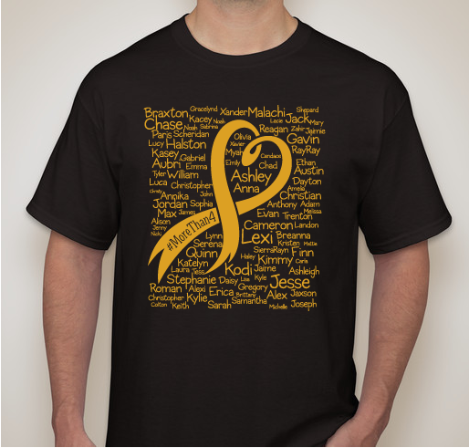 More Than 4 Childhood Cancer Awareness Fundraiser - unisex shirt design - front