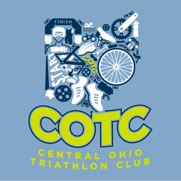 Central Ohio Triathlon Club shirt design - zoomed