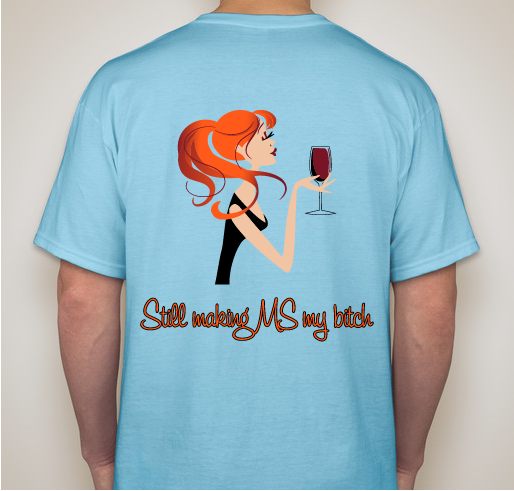 Team Wendizzles MS Research TShirt Fundraiser - unisex shirt design - back