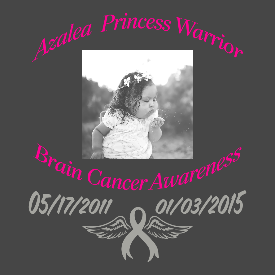 Honor Princess Azzy in May for Brain Cancer Awareness Month shirt design - zoomed