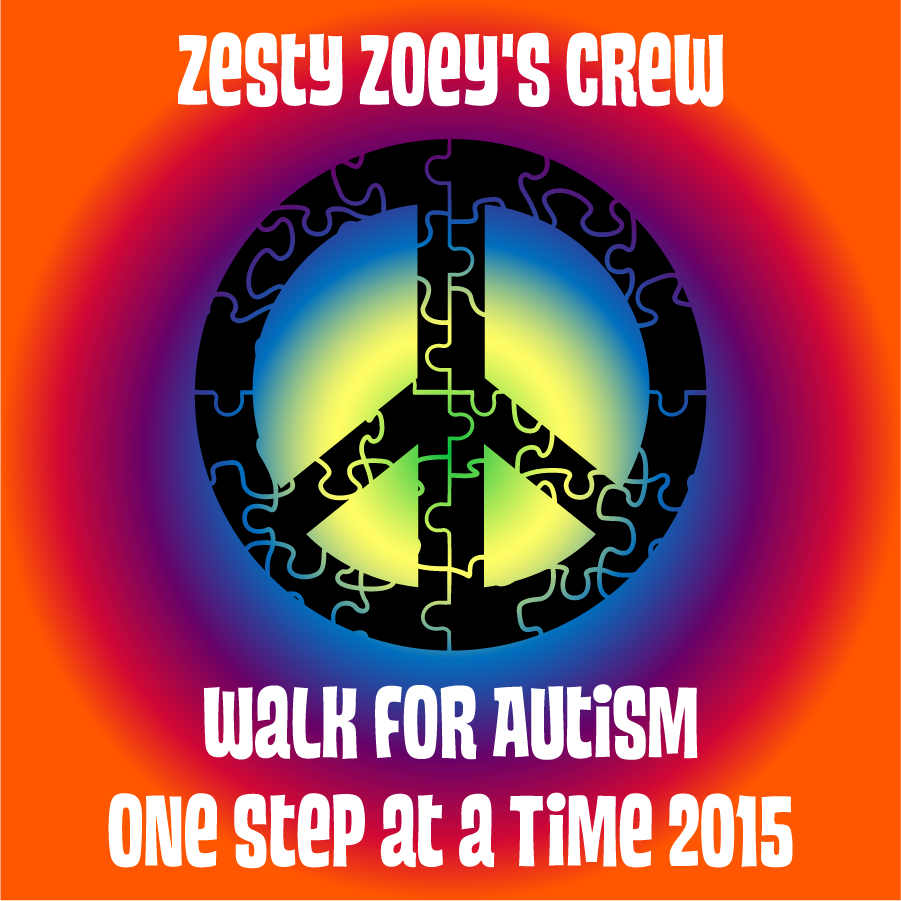 Henderson, KY Autism Walk, Zesty Zoey Team shirt design - zoomed