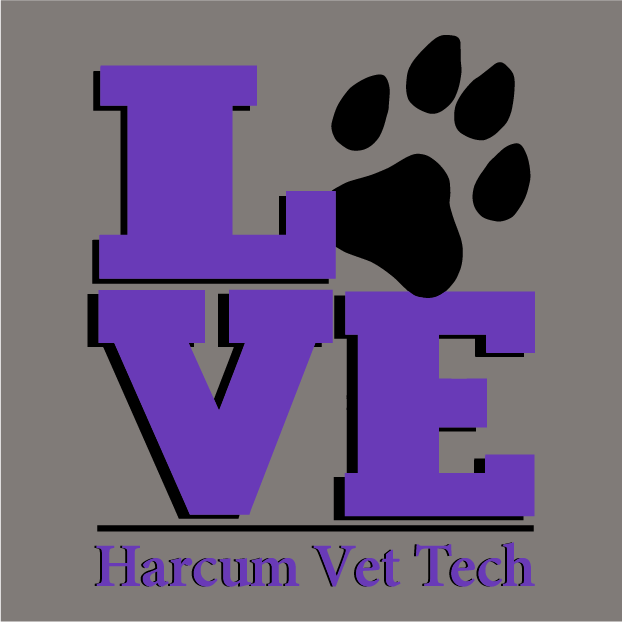 Harcum Vet Tech fundraiser shirt design - zoomed