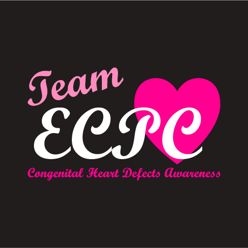 Team ECPC CHD Heart Walk shirt design - zoomed