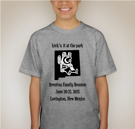 Kick'n it at the park arenivas family reunion Fundraiser - unisex shirt design - back
