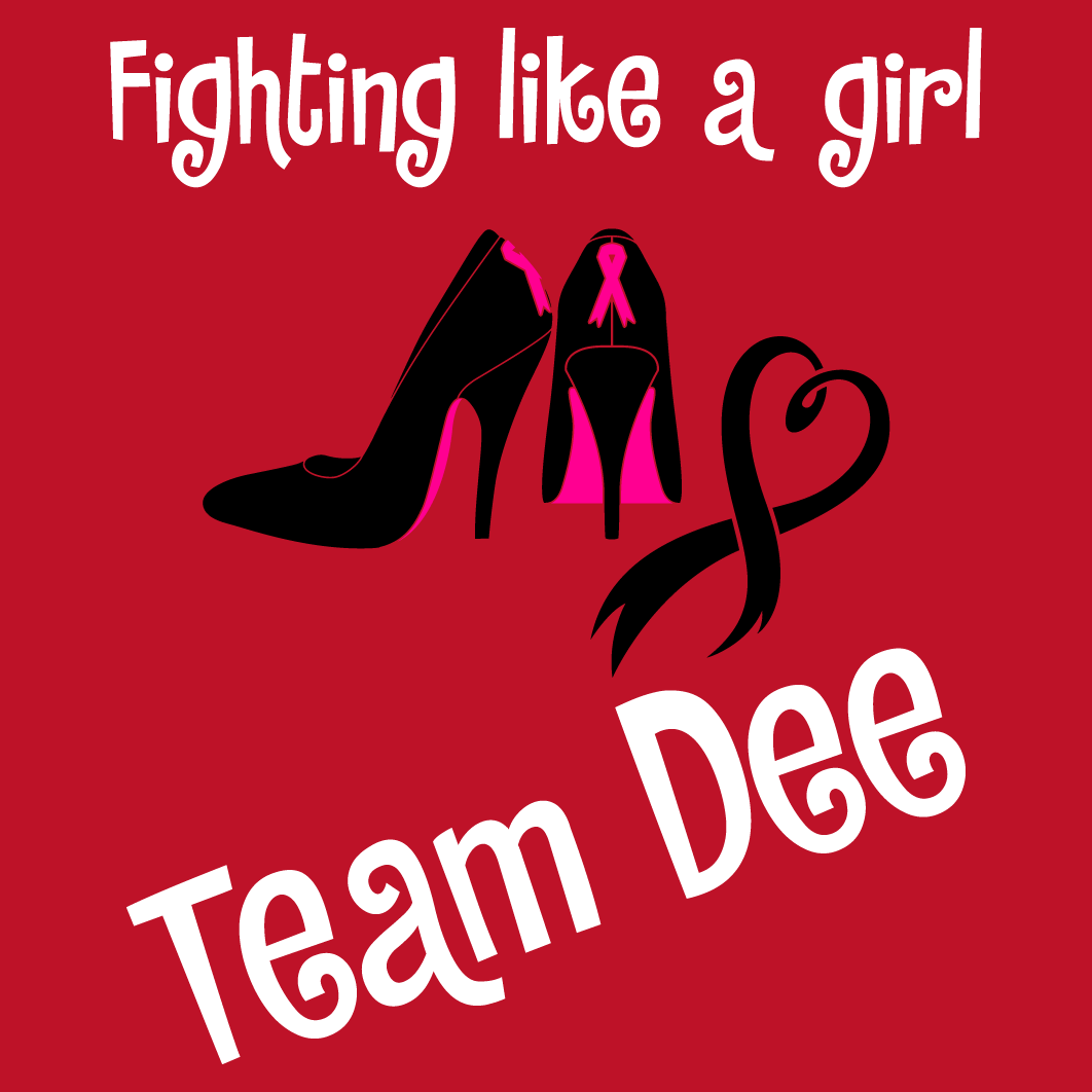 Dee Rampy breast cancer fundraiser shirt design - zoomed