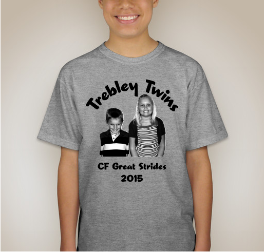 Great Strides Trebley Twins Team Fundraiser - unisex shirt design - back