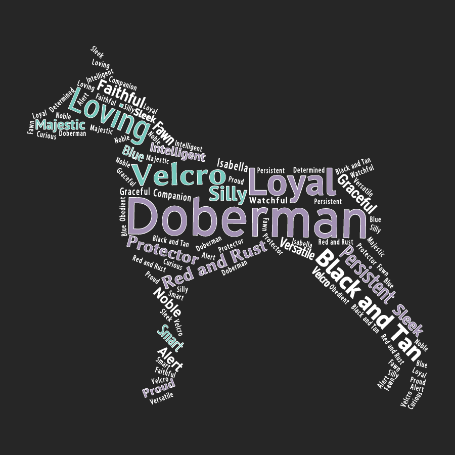 Doberman Traits Fundraiser shirt design - zoomed