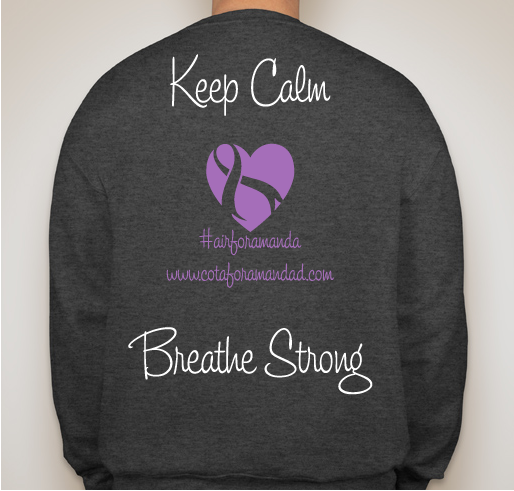 Breathe Strong Amanda Fundraiser - unisex shirt design - back