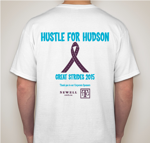 Hustle for Hudson - Cystic Fibrosis T-Shirts Fundraiser - unisex shirt design - back