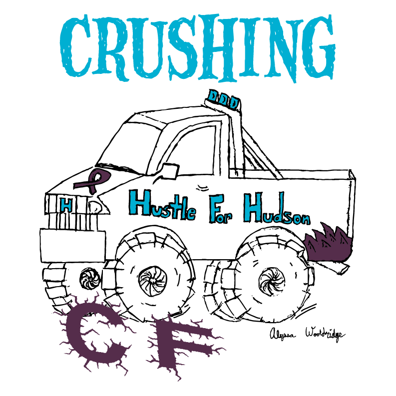 Hustle for Hudson - Cystic Fibrosis T-Shirts shirt design - zoomed