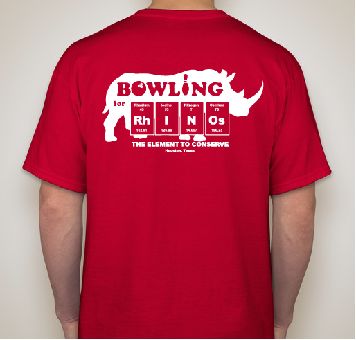 Houston Bowling for Rhinos 2015 Fundraiser - unisex shirt design - back