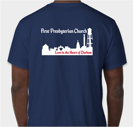 Love in the Heart of Durham FPC Shirts Fundraiser - unisex shirt design - back