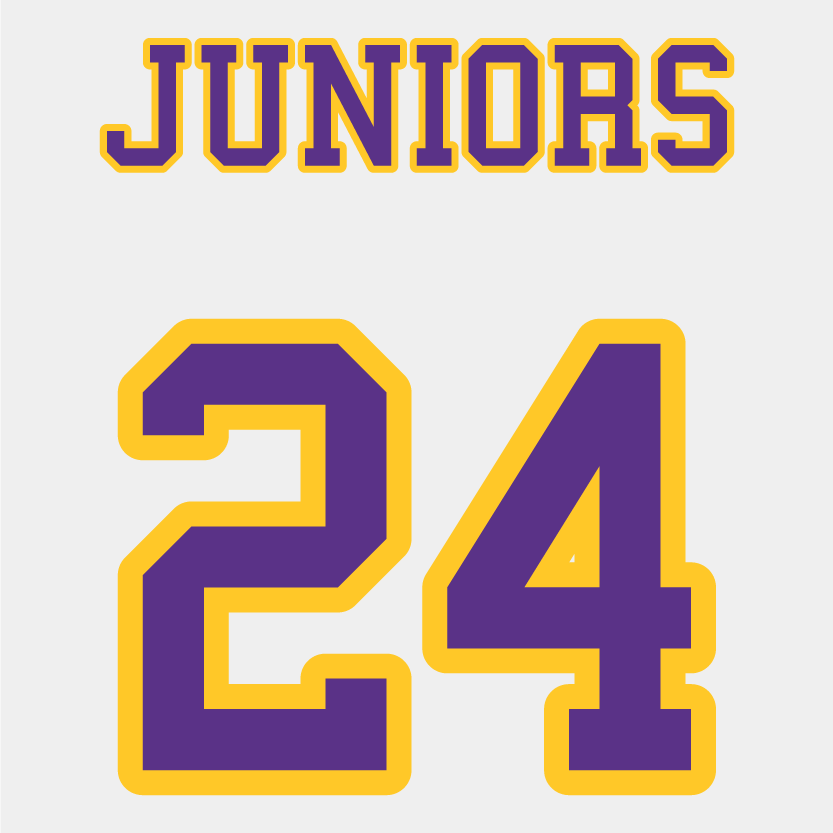Class of 2024 - Junior Year - Spirit Wear Fundraiser shirt design - zoomed