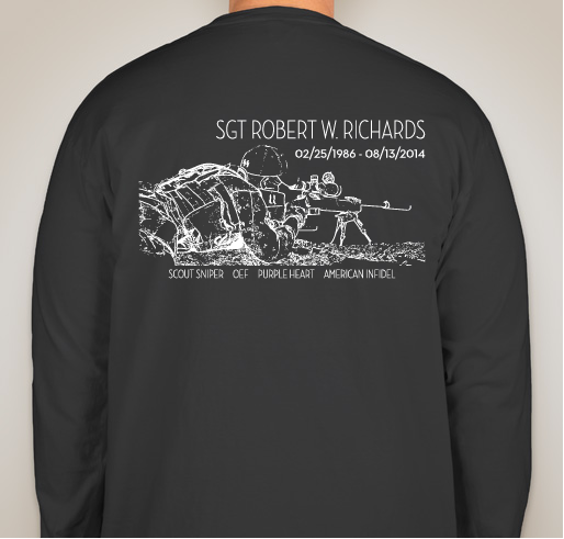 Sgt Rob Richards Memorial Shirt Fundraiser - unisex shirt design - back