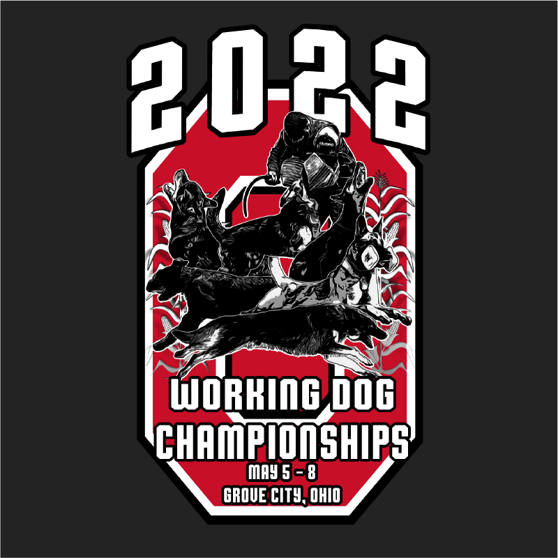 2022 USCA Working Dog Championships shirt design - zoomed