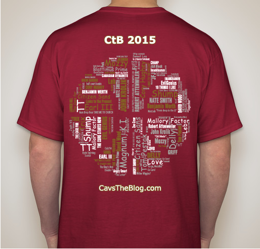 Cavs: the Blog, 2015 T-Shirts! for the Lauren Hill, "The Cure Starts Now" Fund Fundraiser - unisex shirt design - back