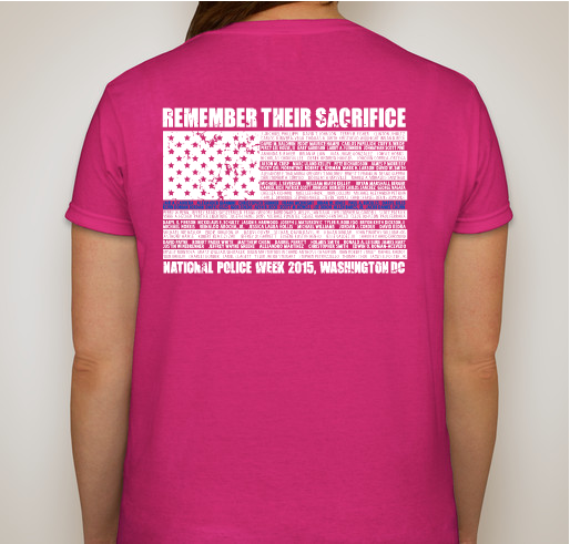 2015 NATIONAL POLICE WEEK FALLEN HEROES 'ROLL CALL' Fundraiser - unisex shirt design - back