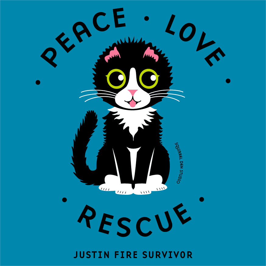PEACE. LOVE. RESCUE. shirt design - zoomed