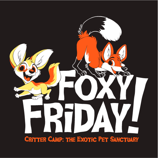 Foxy Fridays with Critter Camp shirt design - zoomed