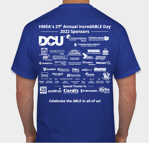 HMEA's 2022 incredABLE Day Fundraiser - unisex shirt design - back