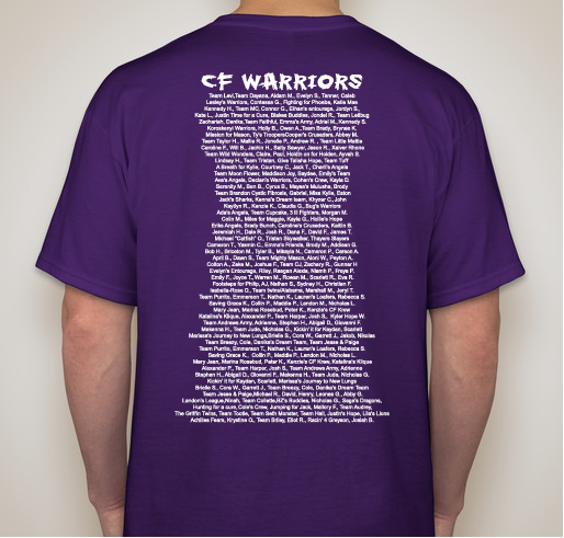 Team Levi Cystic Fibrosis Foundation Fundraiser Fundraiser - unisex shirt design - back