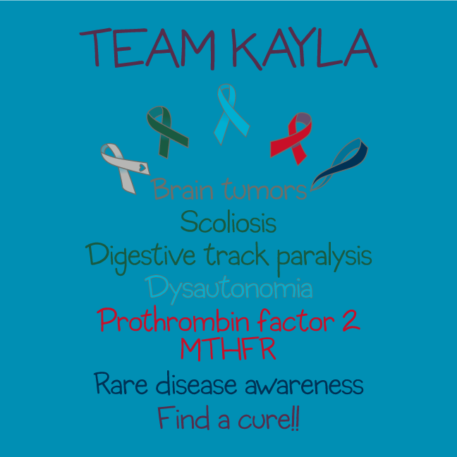 Team Kayla shirt design - zoomed
