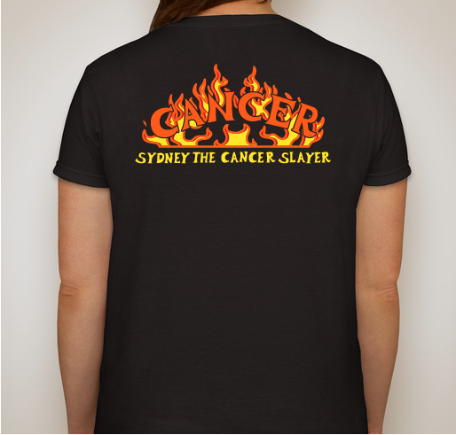 Sydney The Cancer Slayer Fundraiser - unisex shirt design - back