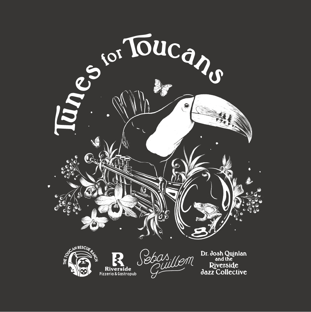 Tunes for Toucans shirt design - zoomed
