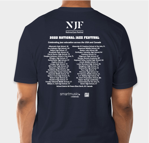 National Jazz Festival 2022 Fundraiser - unisex shirt design - back