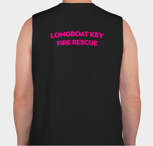 LONGBOAT KEY FIRE RESCUE - FIGHTING FOR A CURE Fundraiser - unisex shirt design - back