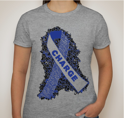 CHARGE Awareness Ribbon Fundraiser - unisex shirt design - front