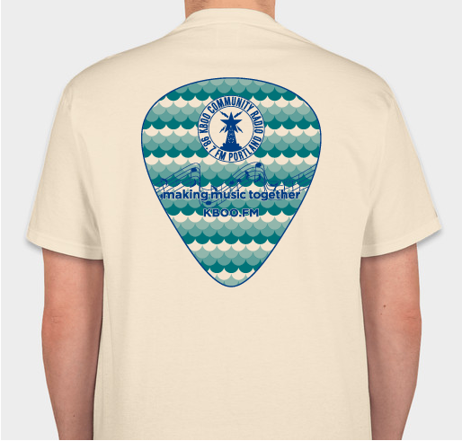 KBOO Waterfront Blues Festival t-shirt - 100% of the proceeds benefit the station! Fundraiser - unisex shirt design - back