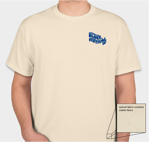 KBOO Waterfront Blues Festival t-shirt - 100% of the proceeds benefit the station! Fundraiser - unisex shirt design - front