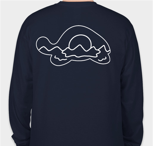 Turtles Trail Foundation T-shirt - Navy Fundraiser - unisex shirt design - back
