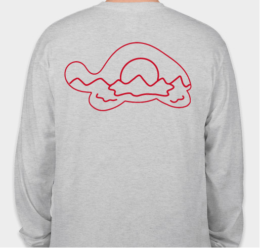 Turtles Trail Foundation T-shirt - Grey Fundraiser - unisex shirt design - back