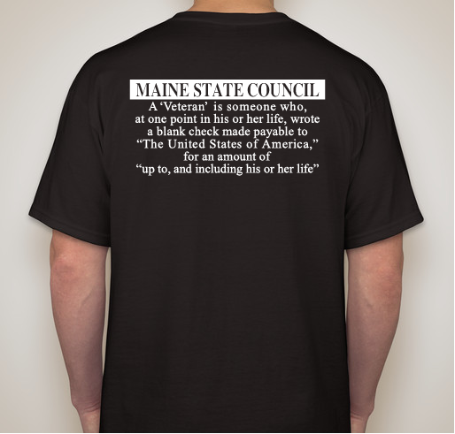 Maine Knights of Columbus Veterans Program Fundraiser - unisex shirt design - back