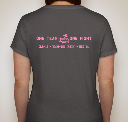 One Team One Fight - Tshirt fundraiser! Fundraiser - unisex shirt design - back