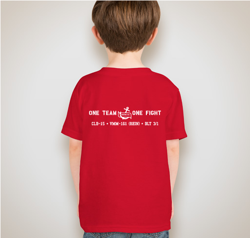 One Team One Fight - Tshirt fundraiser! Fundraiser - unisex shirt design - back