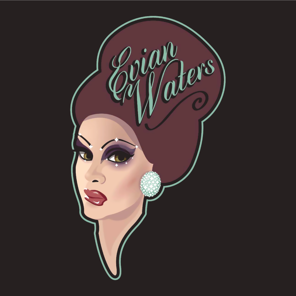 Evian Waters shirt design - zoomed