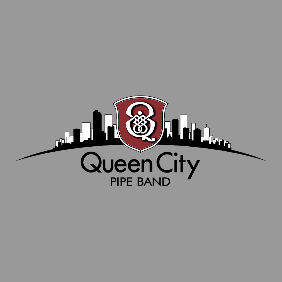 Queen City Pipe Band Fundraiser shirt design - zoomed