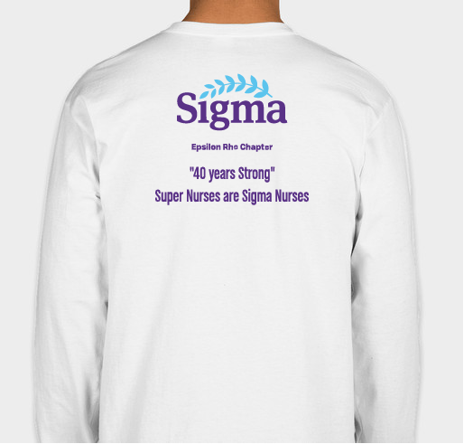 Epsilon Rho Chapter is celebrating 40 years! Please show your pride and buy a shirt! Fundraiser - unisex shirt design - back