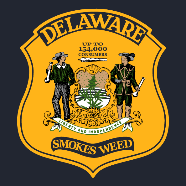 Delaware Smokes Weed shirt design - zoomed
