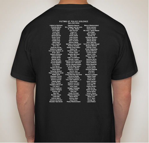 Coalition Against Police Violence Fundraiser for Criminal Justice Reform Fundraiser - unisex shirt design - back