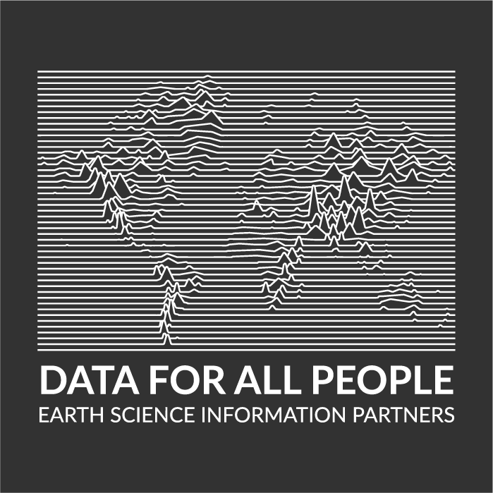 Support ESIP and look great! #DataForAll shirt design - zoomed