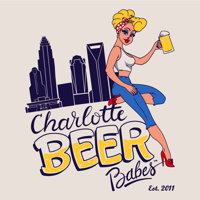 Charlotte Beer Babes Merch shirt design - zoomed