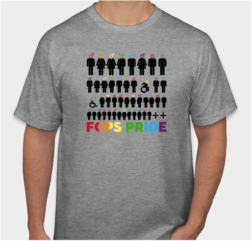 FCPS PRIDE - Summer 2023 Fundraiser - unisex shirt design - front