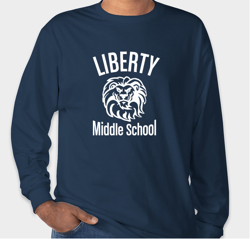 Liberty Middle School Spirit Wear - Style 1 Fundraiser - unisex shirt design - front