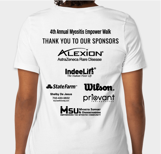 4th Annual Myositis Empower Walk Fundraiser - unisex shirt design - back