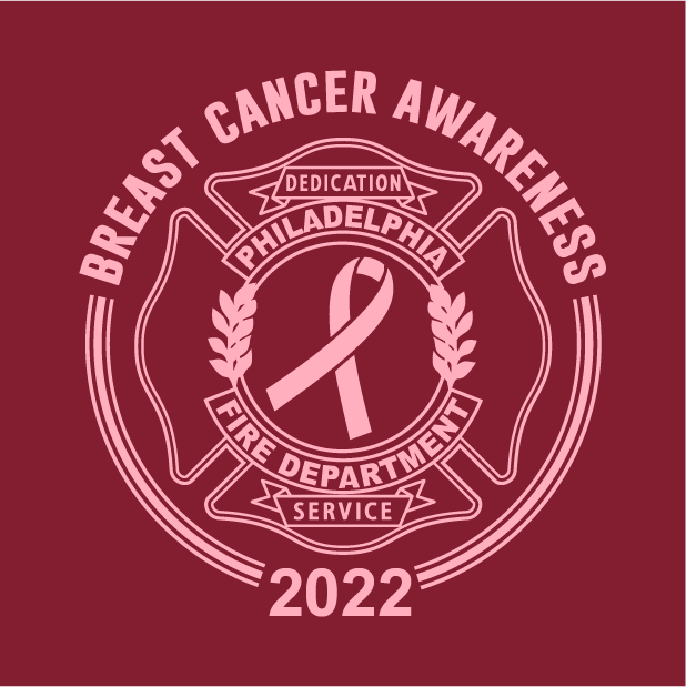 2022 Philadelphia Fire Department | Breast Cancer Awareness Fundraiser shirt design - zoomed