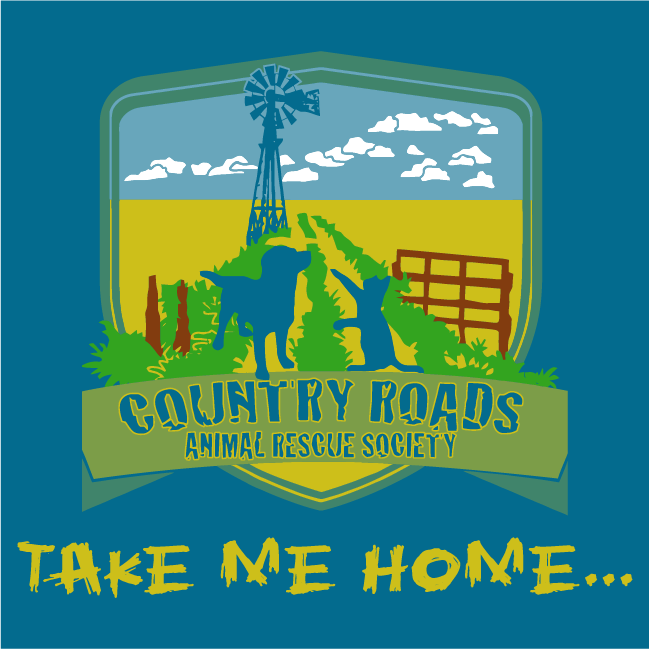 Country Roads Animal Rescue Society shirt design - zoomed